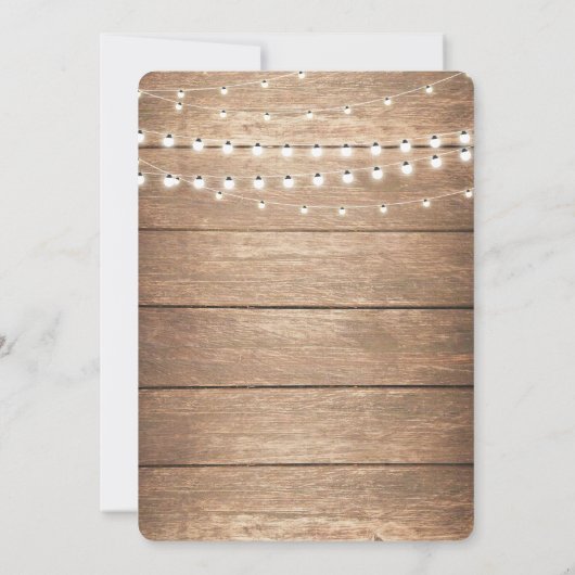 Uitnodiging voor Rustige Wijntest String Lights (Achterkant)