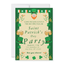 Uitnodiging voor Saint Patrick's Day Party