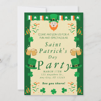 Uitnodiging voor Saint Patrick's Day Party