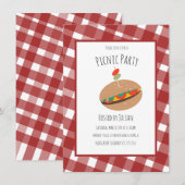 Uitnodiging voor sandwich bij Vaderdag BBQ Picknic (Voorkant / Achterkant)