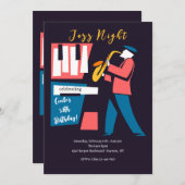 Uitnodiging voor saxofoonspeler (Voorkant / Achterkant)