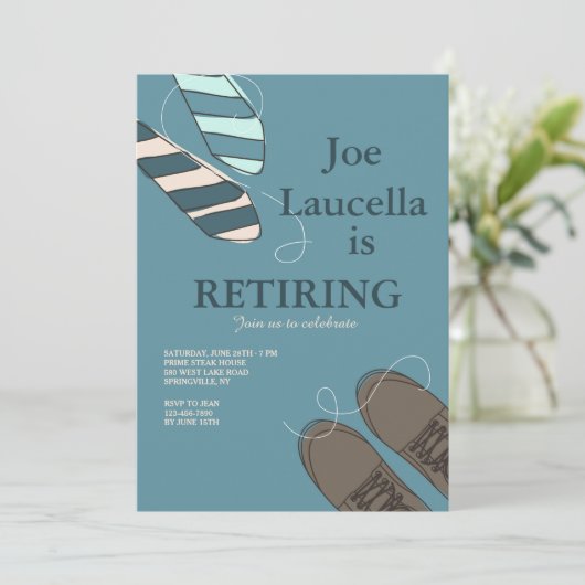 Uitnodiging voor schoeisel en Stropdassen (Staand voorkant)