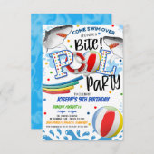 Uitnodiging voor Shark Attack Pool (Voorkant / Achterkant)