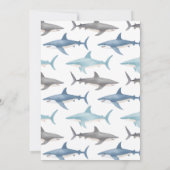 Uitnodiging voor Shark Birthday (Achterkant)