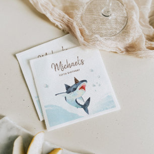 Uitnodiging voor Shark Jaw-Some Servet