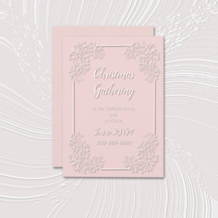 Uitnodiging voor Sheer Poinsettia Lace Blush