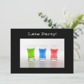 Uitnodiging voor Shotglasfeestje (Staand voorkant)