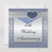 Uitnodiging voor Silver Blue Wedding Jubileum (Voorkant)