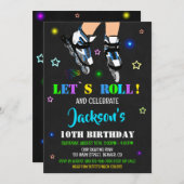 Uitnodiging voor Skateverjaardagsuitnodiging Uitno (Voorkant / Achterkant)