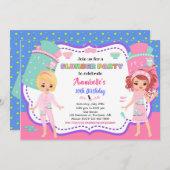 Uitnodiging voor Slumber-feestdag (Voorkant / Achterkant)