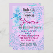 Uitnodiging voor Sneeuwmagie (Voorkant / Achterkant)