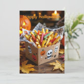 Uitnodiging voor snoep of een grap (Staand voorkant)