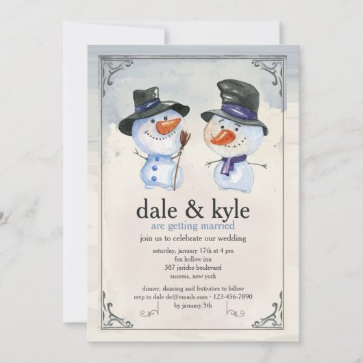 Uitnodiging voor Snowman Fellows (Voorkant)