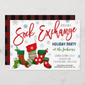 Uitnodiging voor Socket Exchange-kerstfeestdagen (Voorkant / Achterkant)