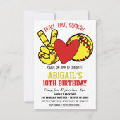 Uitnodiging voor Softbal met Vrede en Liefde (Voorkant)