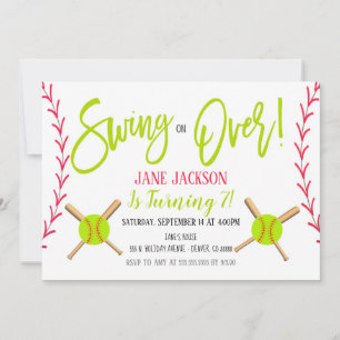 Uitnodiging voor Softball Party