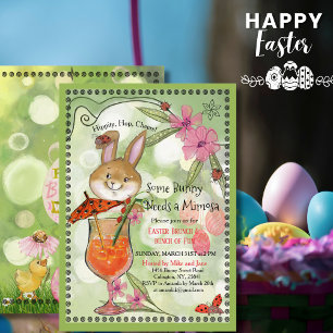 Uitnodiging voor Some Bunny Needs a Mimosa Pasen B