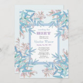 Uitnodiging voor Something Blue and Pink Too Showe (Voorkant / Achterkant)