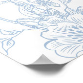 Uitnodiging voor 'Something Blue Wildflower' bruid Poster (Hoek)