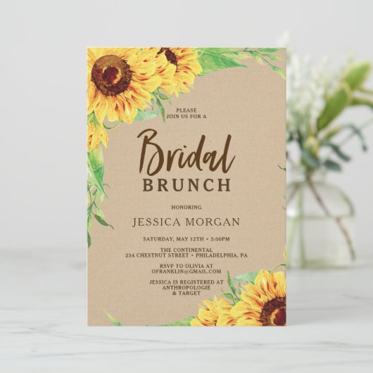 Uitnodiging voor soonbloem (Staand voorkant)