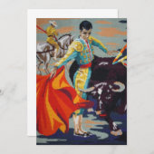 Uitnodiging voor Spaans Matador (Voorkant / Achterkant)