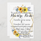 Uitnodiging voor Spaanse bruiloft (Voorkant / Achterkant)