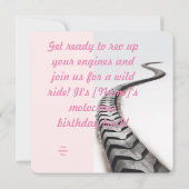 Uitnodiging voor speciale meisjesmotocross (Achterkant)