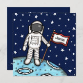 Uitnodiging voor speciale ruimteastronaut (Voorkant / Achterkant)