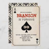 Uitnodiging voor speelkaarten (Voorkant / Achterkant)