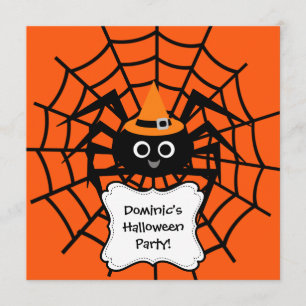 Uitnodiging voor Spider Web Halloween Party