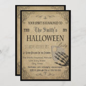 Uitnodiging voor Spirits Halloween Party (Voorkant / Achterkant)