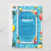 Uitnodiging voor Splash Pad-feestje - Op maat gema (Voorkant)