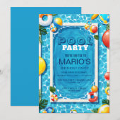 Uitnodiging voor Splash Pad-feestje - Op maat gema (Voorkant / Achterkant)