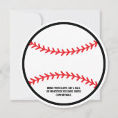 Uitnodiging voor sport in het kader van de honkbal (Achterkant)