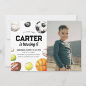 Uitnodiging voor sportverjaardag (Voorkant)