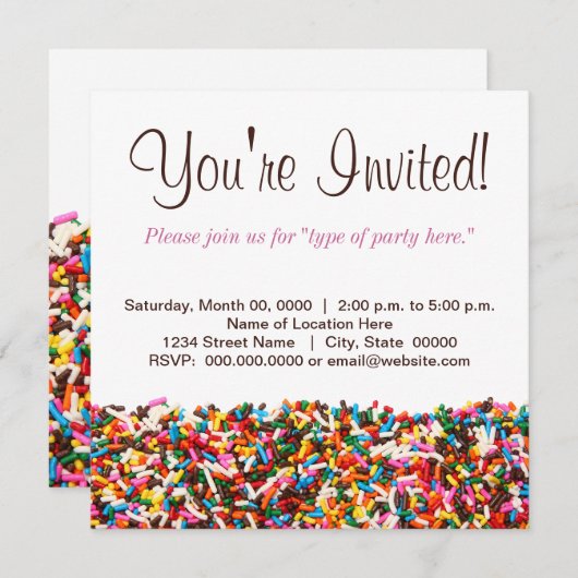 Uitnodiging voor springen (Voorkant / Achterkant)