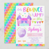 Uitnodiging voor springhuis, uitnodigingen voor sp (Voorkant / Achterkant)