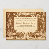  uitnodiging voor  sprinkhaan (Voorkant / Achterkant)