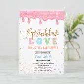 Uitnodiging voor 'Sprinkle of love shower' (Staand voorkant)