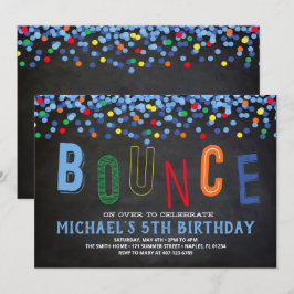 Uitnodiging voor sprongfeest met springkasteel