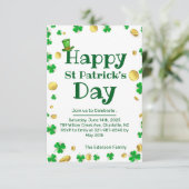 Uitnodiging voor St. Patrick's Dag-viering (Staand voorkant)
