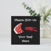  uitnodiging voor Steak en Lobster (Staand voorkant)