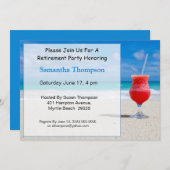 Uitnodiging voor strandpensioen (Voorkant / Achterkant)