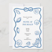 Uitnodiging voor strandpicknick (Voorkant)