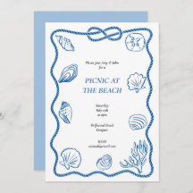 Uitnodiging voor strandpicknick