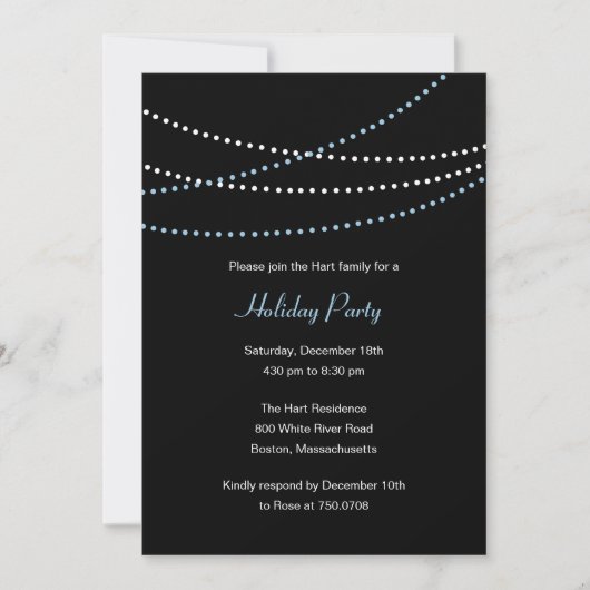 Uitnodiging voor Streaming Liight Holiday Party (Voorkant)