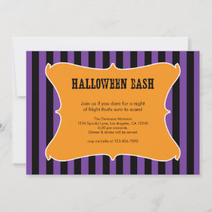 Uitnodiging voor Striped Halloween Party