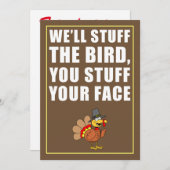Uitnodiging voor 'Stuff Your Face Friendsgiving' ( (Voorkant / Achterkant)