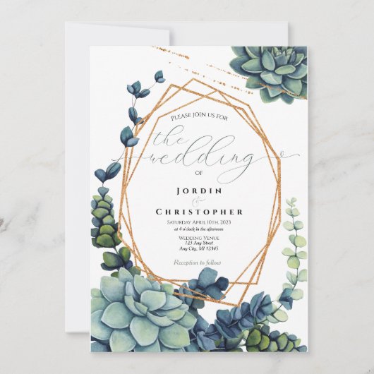 Uitnodiging voor succes en gouden bruiloft (Voorkant)