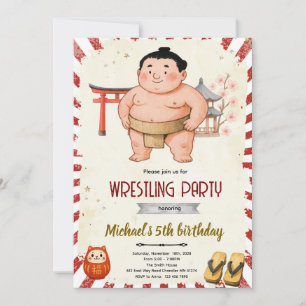 Uitnodiging voor sumo-verjaardagsfeest